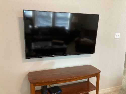 Mounting TV with wires hidden